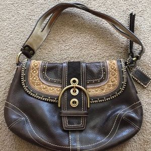 Coach brown leather satchel